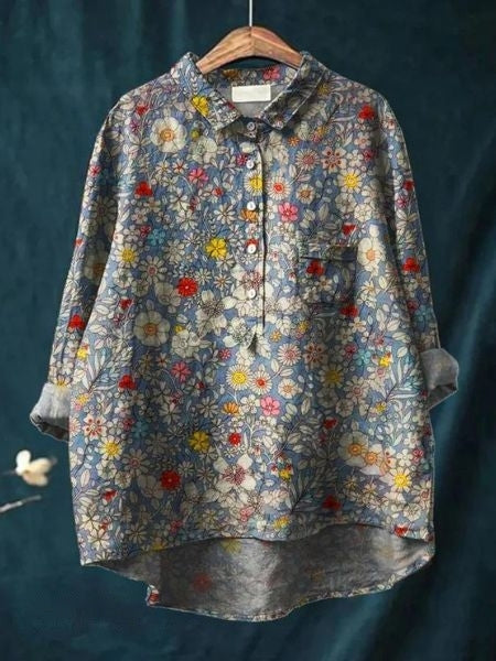 Floral Blouse Relaxed Fit