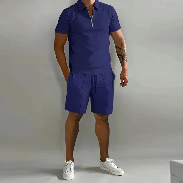 Mens Polo and Shorts Summer Set