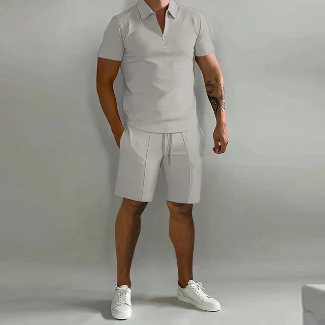 Mens Polo and Shorts Summer Set