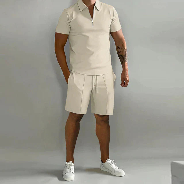 Mens Polo and Shorts Summer Set