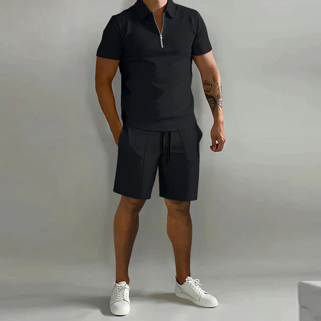 Mens Polo and Shorts Summer Set