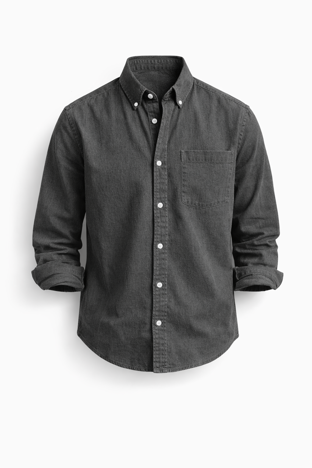 Mens Polyester Shirt Long Sleeve Five Color Seven Size