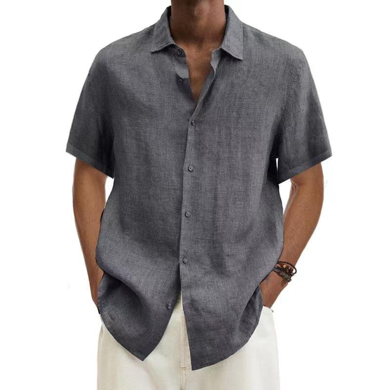 Mens Casual Short Sleeve Shirt Five Color