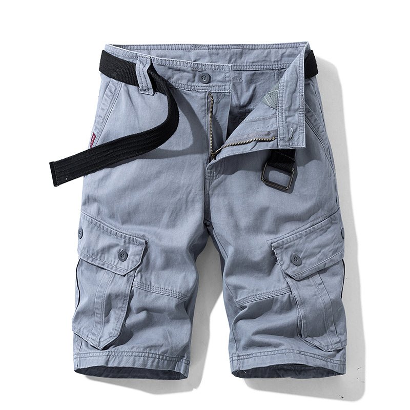 Mens Cargo Shorts Adjustable Hem Side Pocket Five Color