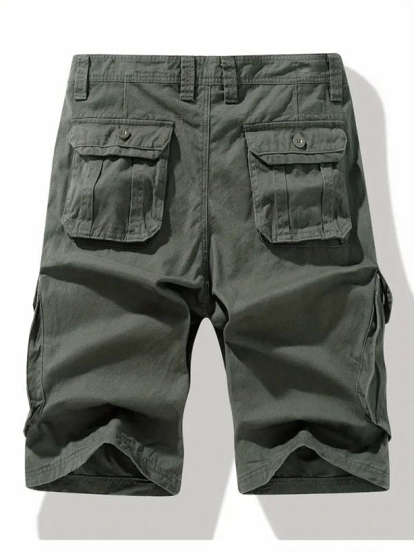 Mens Cargo Shorts Adjustable Hem Side Pocket Five Color