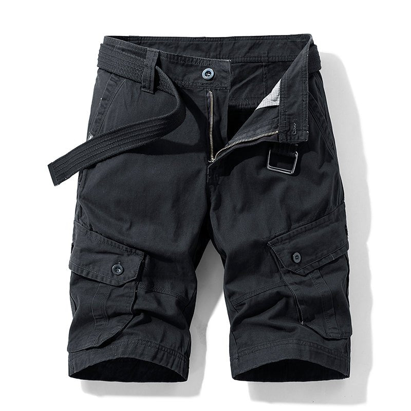 Mens Cargo Shorts Adjustable Hem Side Pocket Five Color