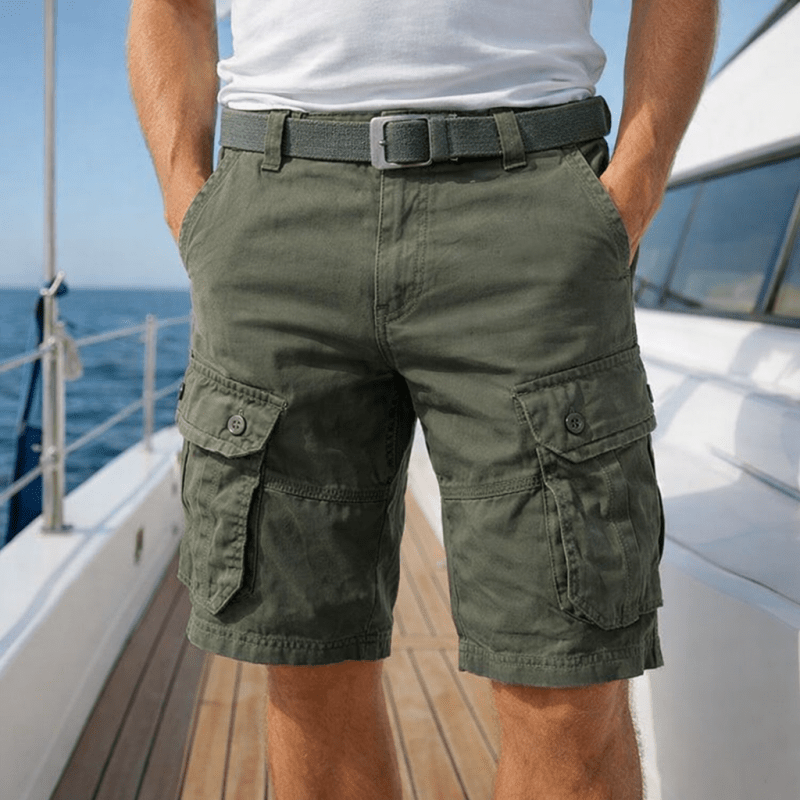 Mens Cargo Shorts Adjustable Hem Side Pocket Five Color