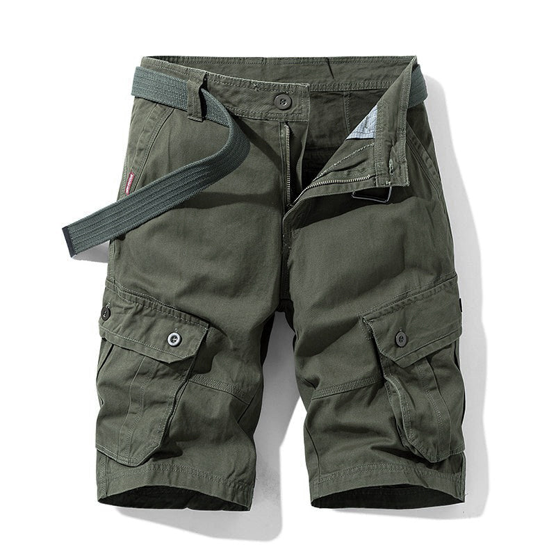 Mens Cargo Shorts Adjustable Hem Side Pocket Five Color