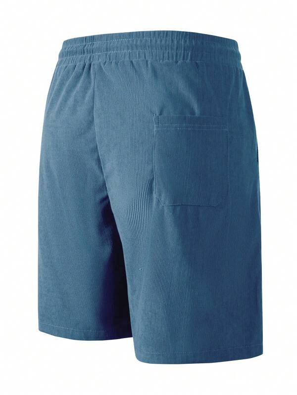 Mens Shorts Elastic Waist Drawstring Relaxed Fit Five Color