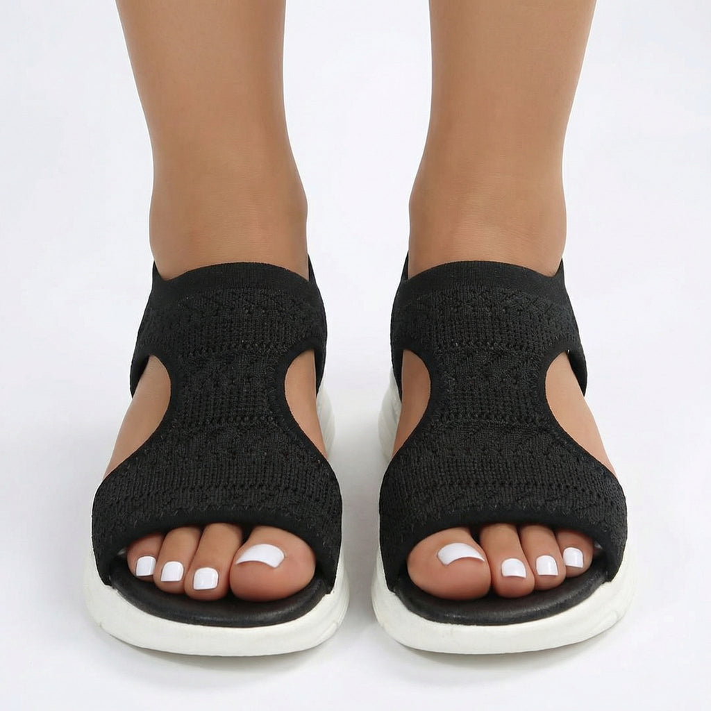 Orthopedic Sport Sandals Knit Slip On Arch Support