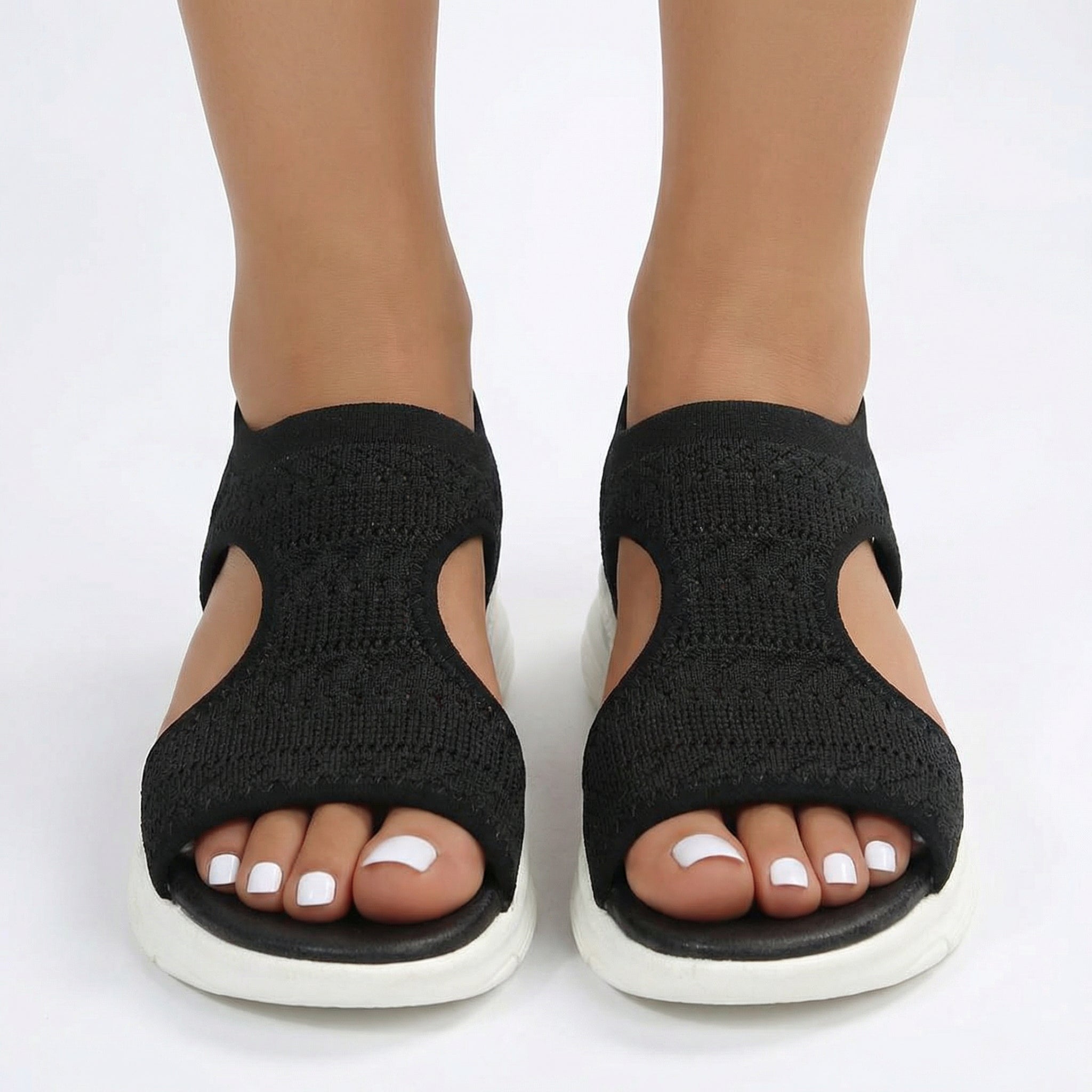 Orthopedic Sport Sandals Knit Slip On Arch Support