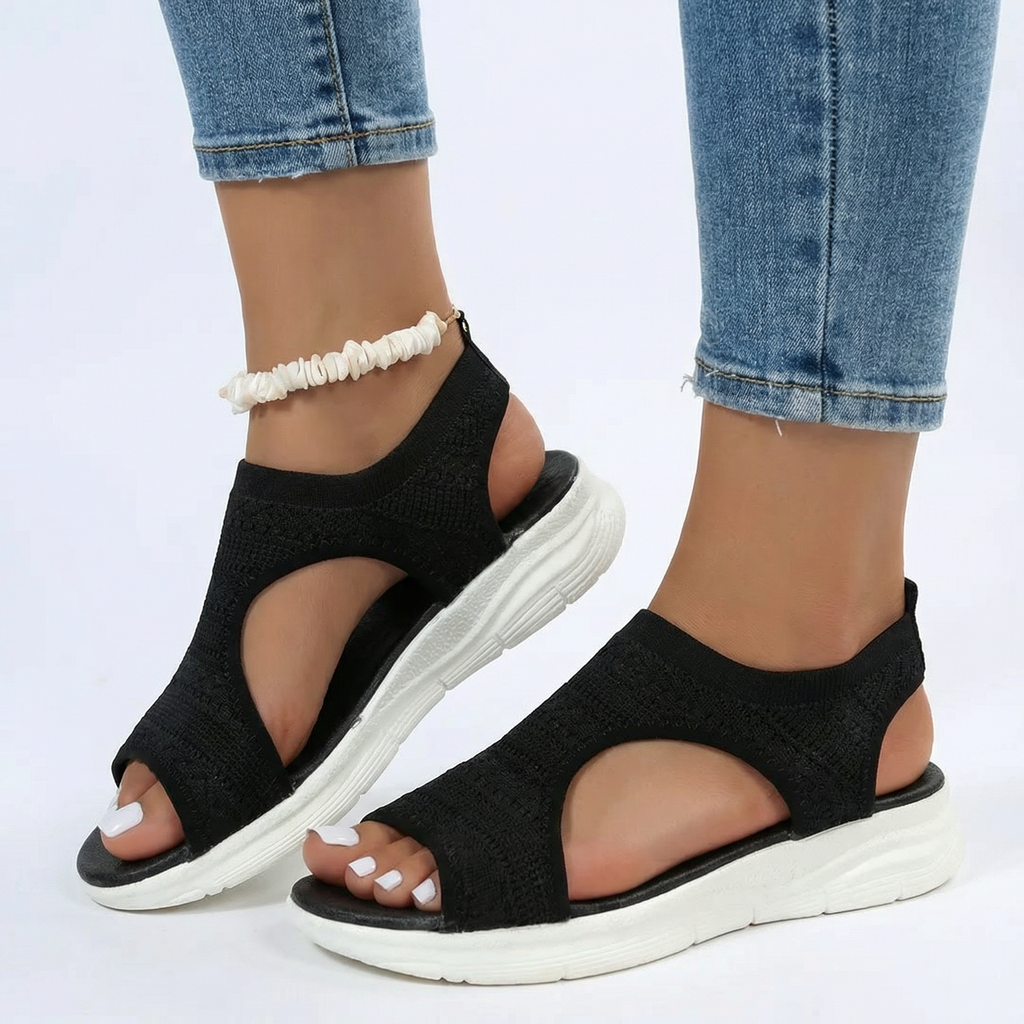 Orthopedic Sport Sandals Knit Slip On Arch Support