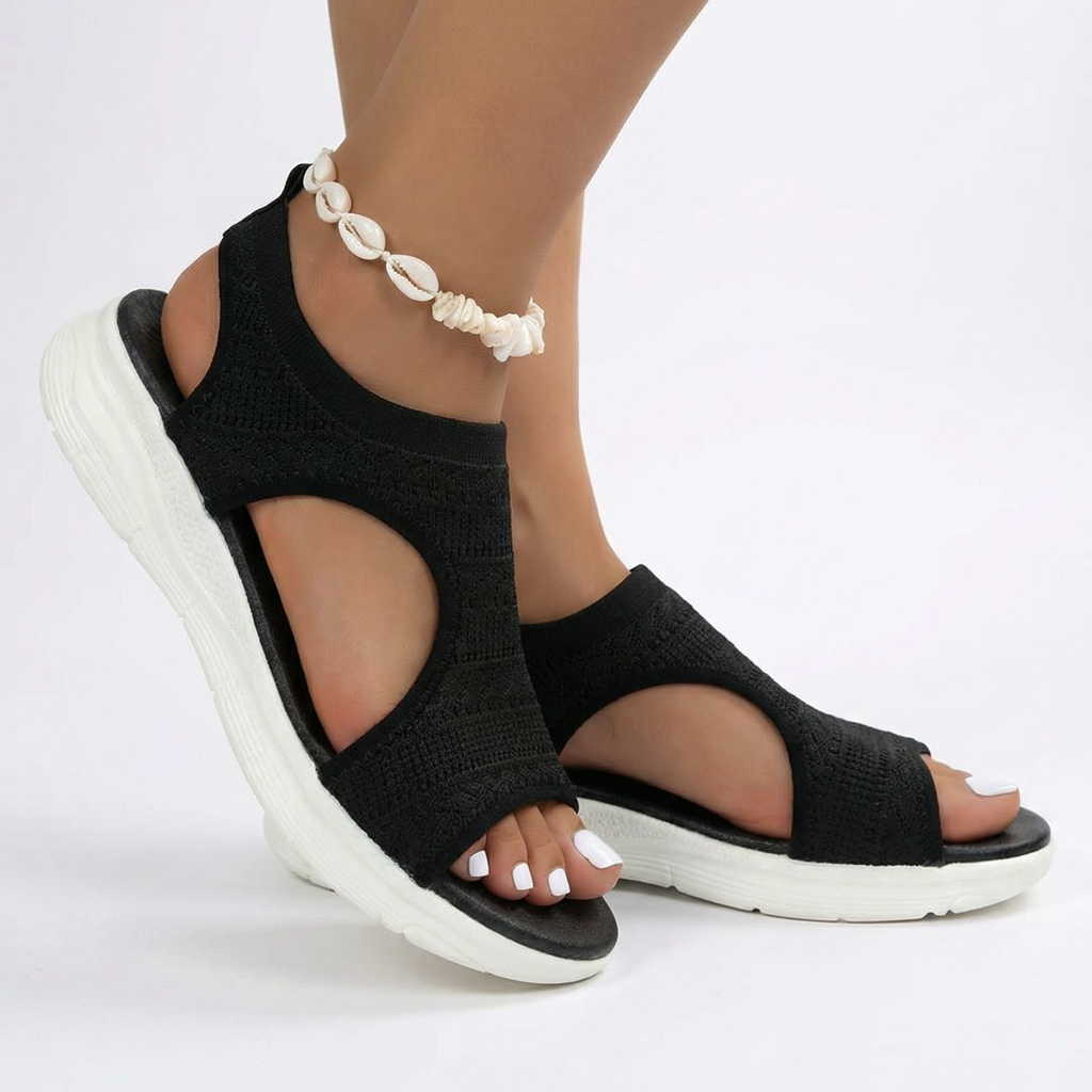 Orthopedic Sport Sandals Knit Slip On Arch Support