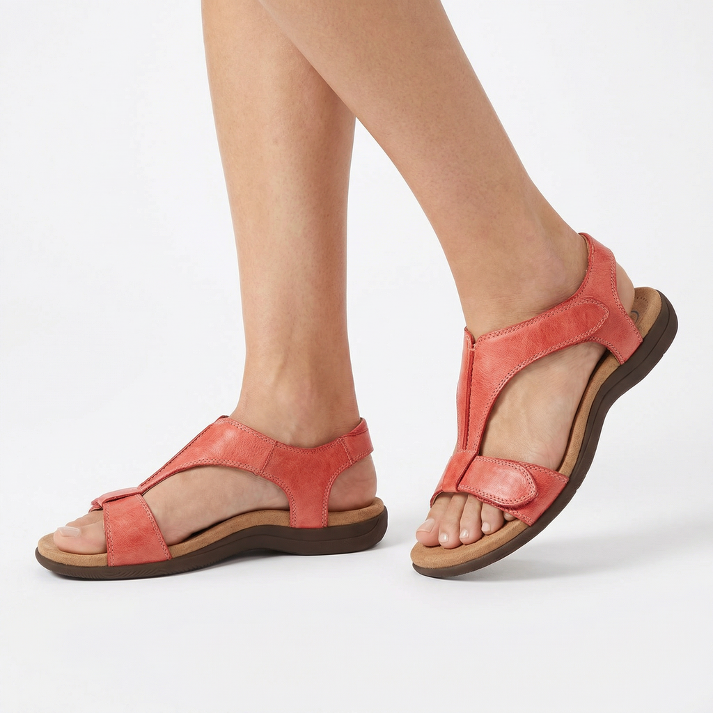 Women's Orthopedic Walking Sandals Velcro Strap Summer