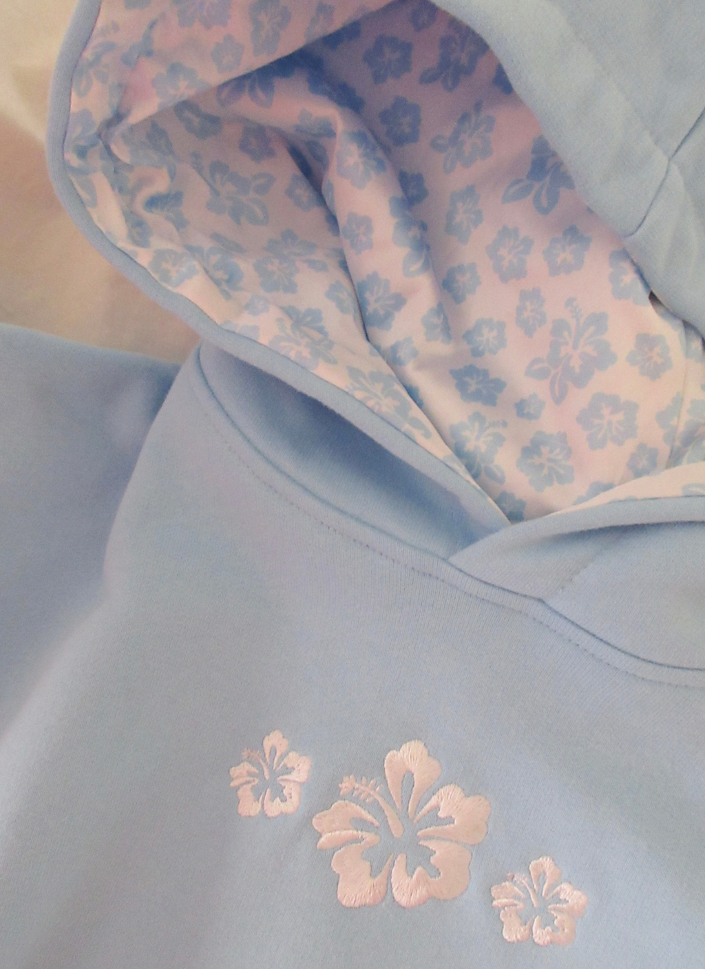 Hibiscus Print Hoodie Graphic Fleece Fall Casual Pullover