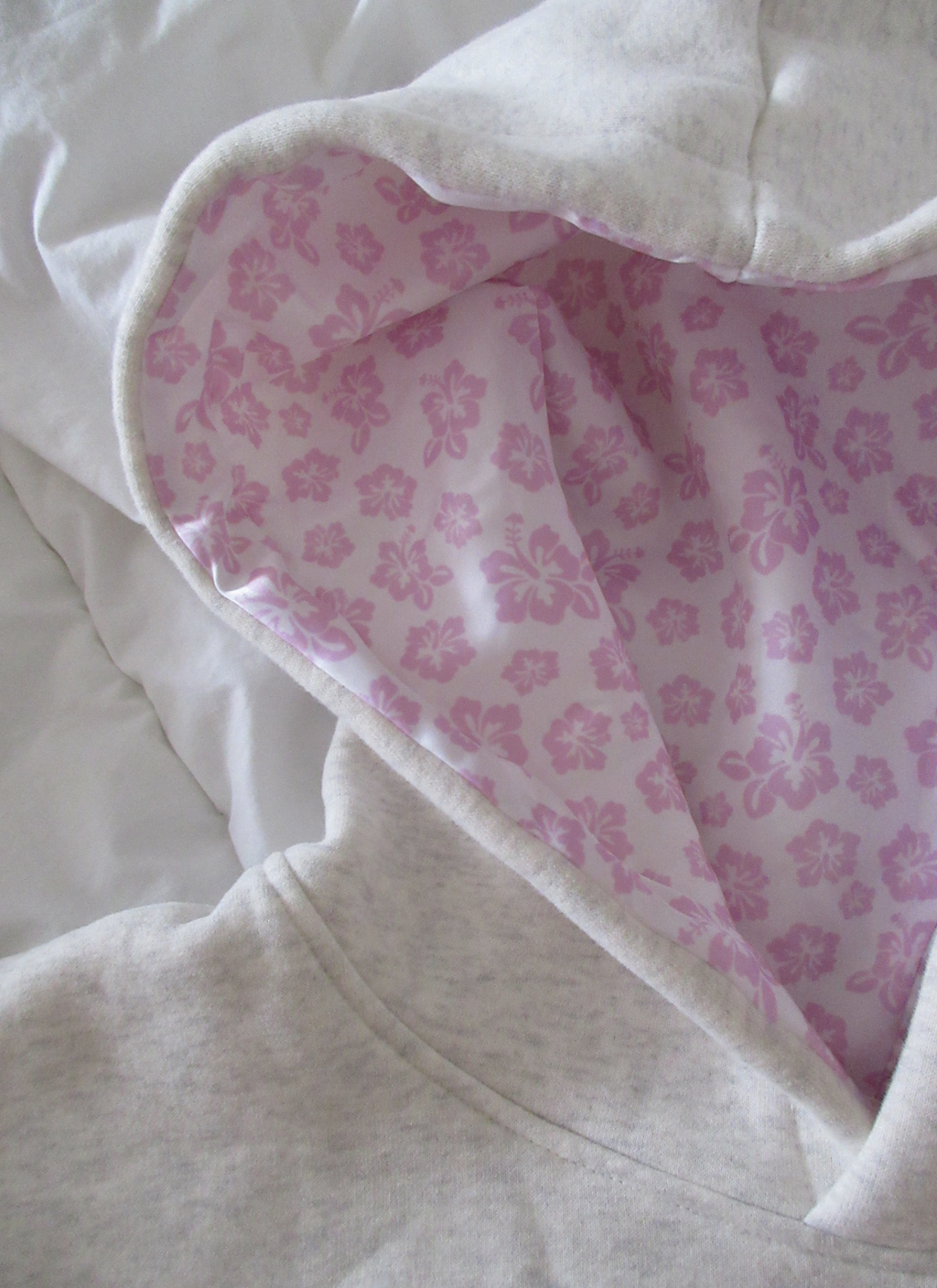 Hibiscus Print Hoodie Graphic Fleece Fall Casual Pullover