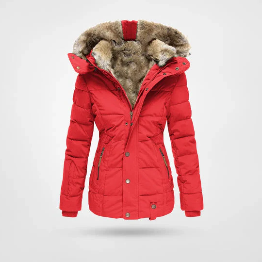 Women's Winter Jacket Hooded Fleece Lined Four Pockets Warm