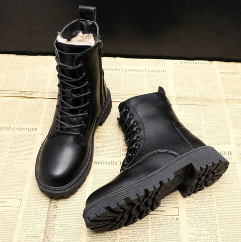 Leather Winter Boots Durable Timeless Everyday Women's