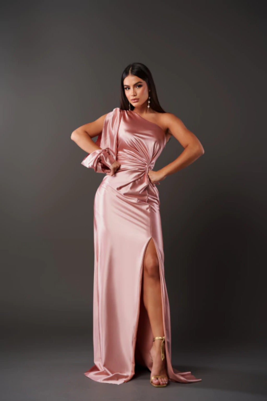 Womens One Shoulder Maxi Gala Dress