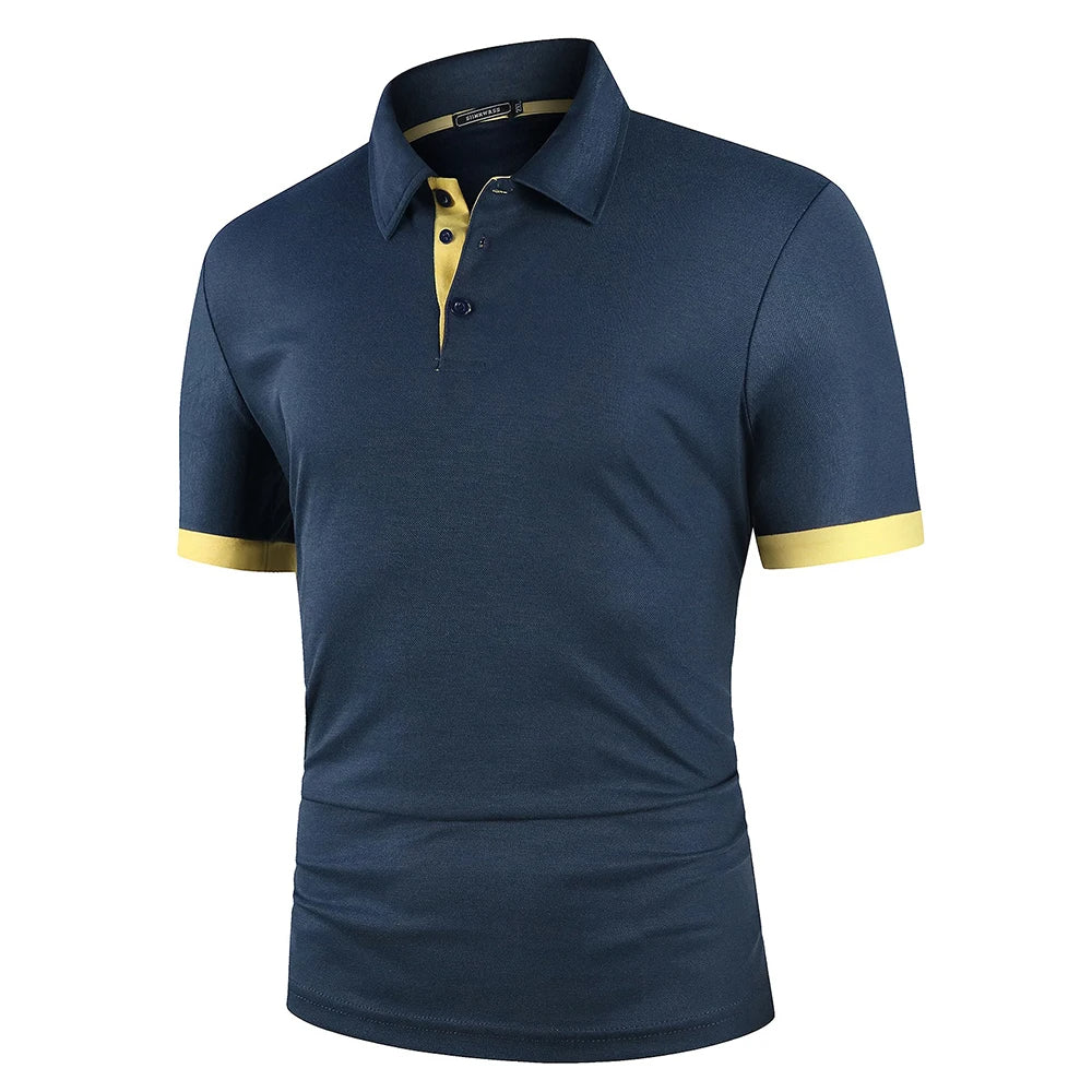 Mens Classic Summer Polo Color Block