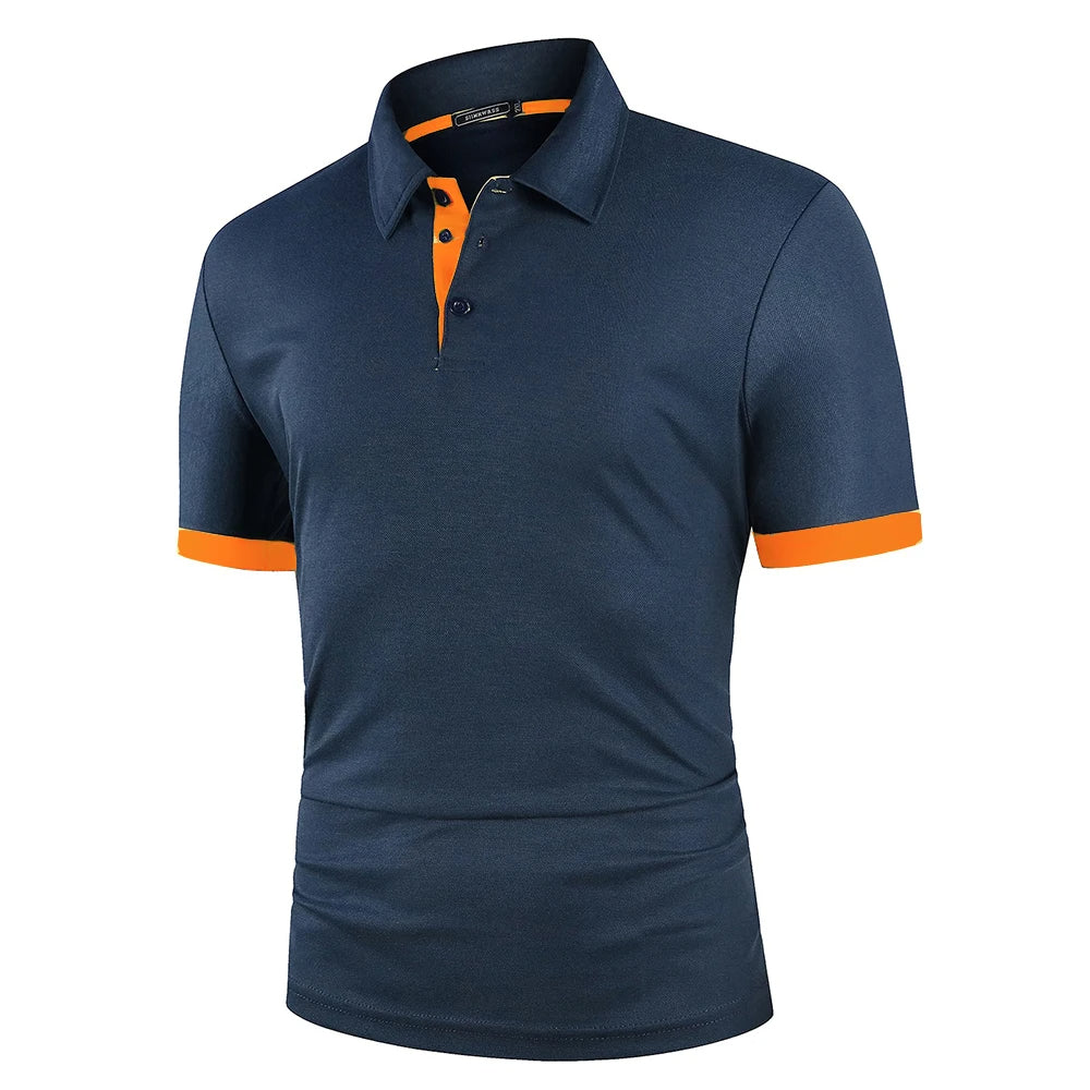 Mens Classic Summer Polo Color Block