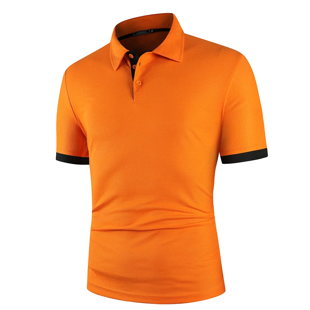 Mens Classic Summer Polo Color Block