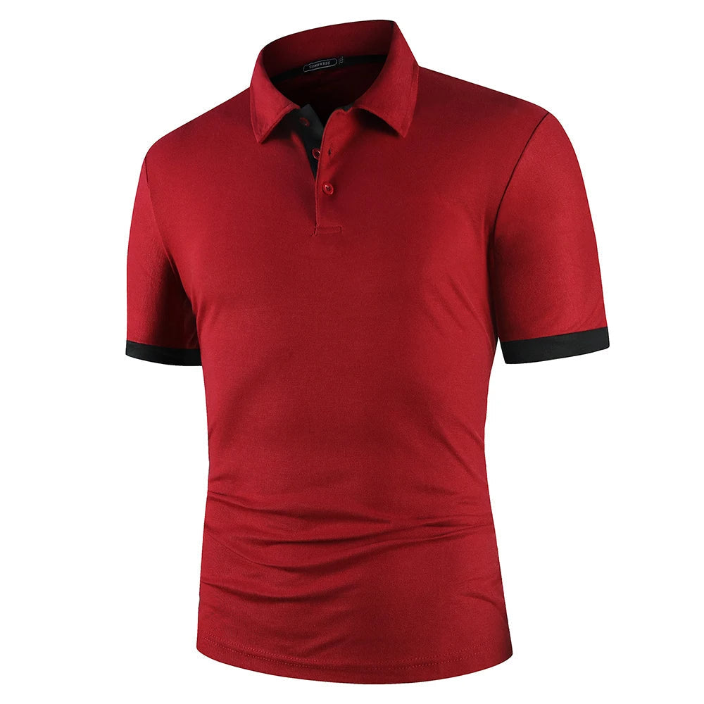 Mens Classic Summer Polo Color Block