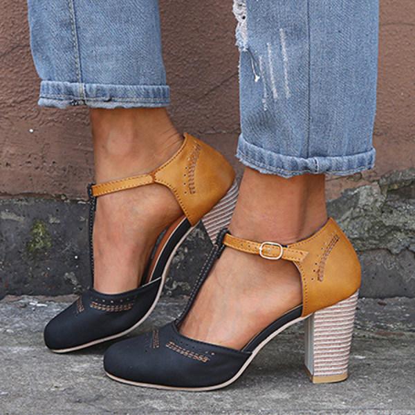 Orthopedic Heels Non-Slip Block Heel