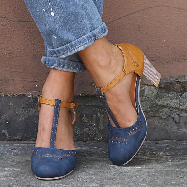 Orthopedic Heels Non-Slip Block Heel