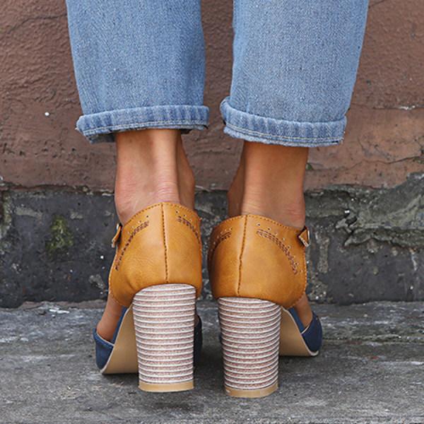 Orthopedic Heels Non-Slip Block Heel