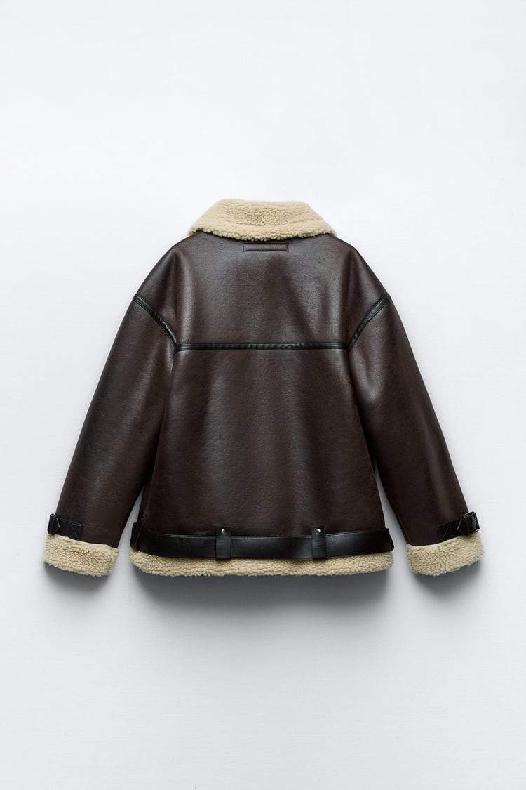 Women's Jacket Lapel Faux Material Water Repellent Elegant