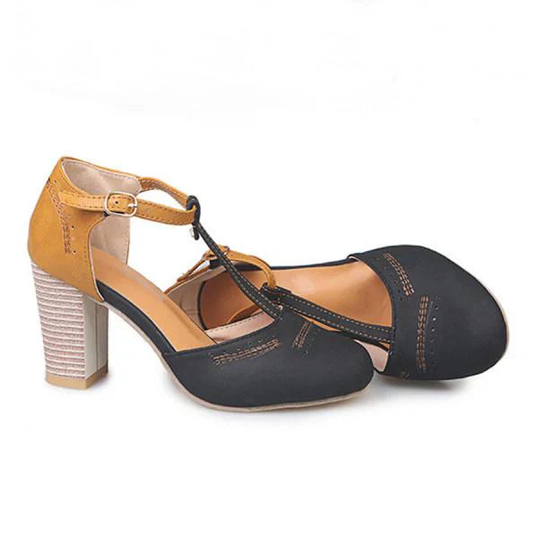 Orthopedic Heels Non-Slip Block Heel