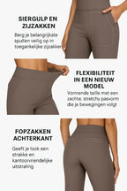 Soft Jersey Trousers Straight Leg Elastic Waist Pockets
