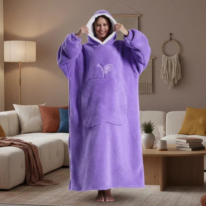 Oversized Fleece Hoodie Plush Soft Hooded Pullover Unisex