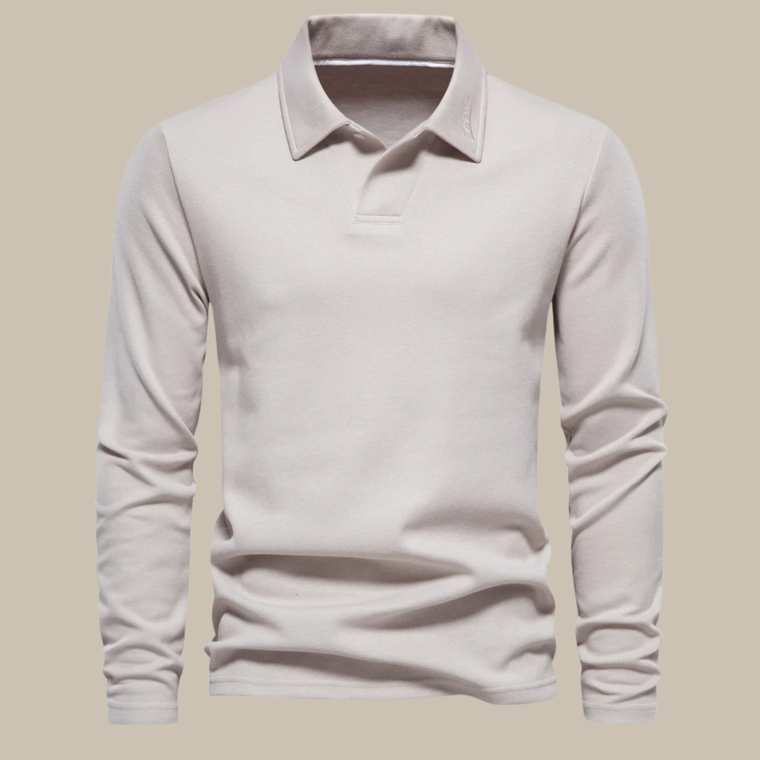 Mens Stylish Long Sleeve Polo