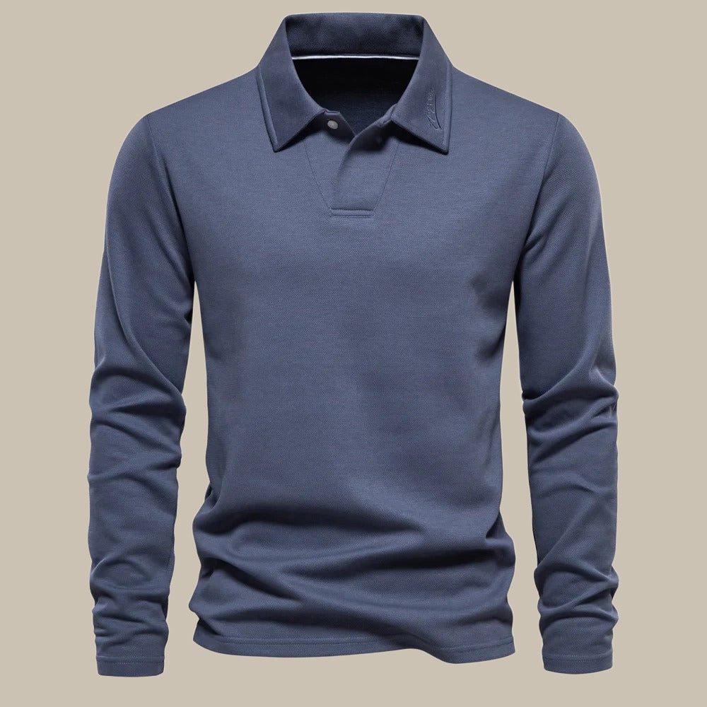 Mens Stylish Long Sleeve Polo