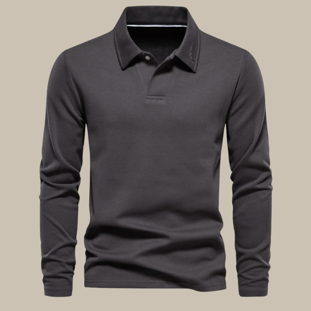 Mens Stylish Long Sleeve Polo
