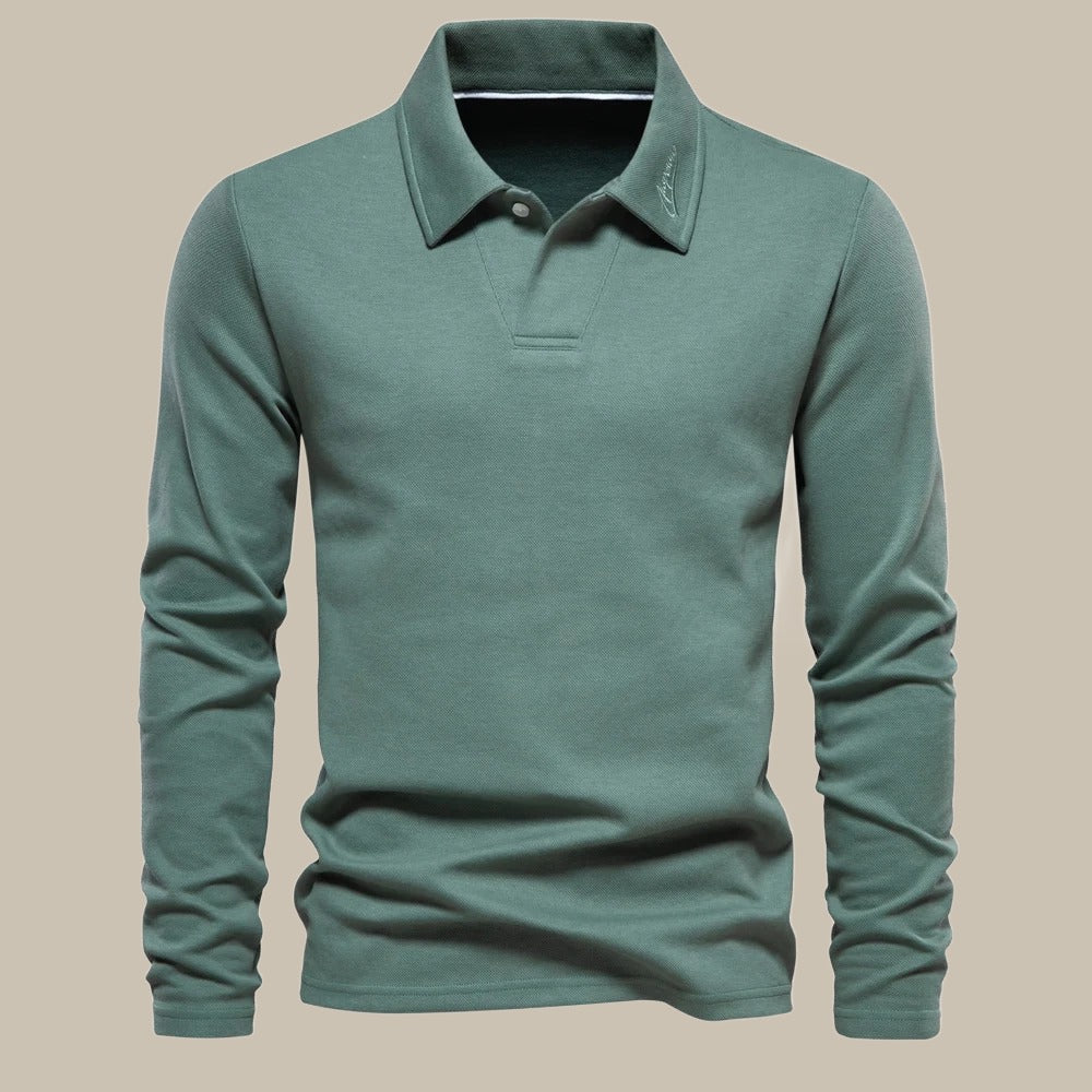 Mens Stylish Long Sleeve Polo