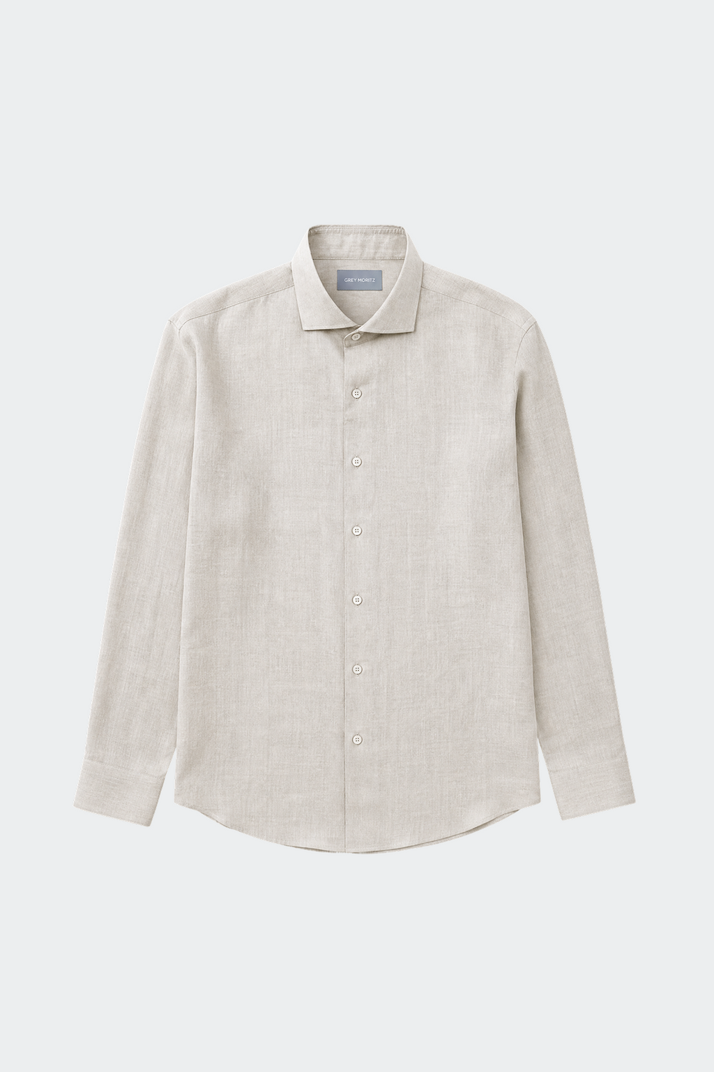 Mens Linen Shirt Spread Collar Relaxed Fit Five Color