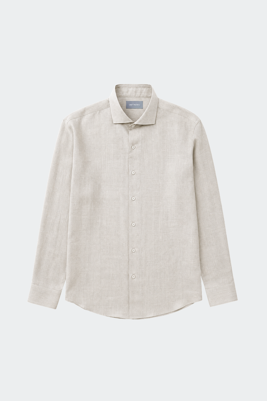 Mens Linen Shirt Spread Collar Relaxed Fit Five Color