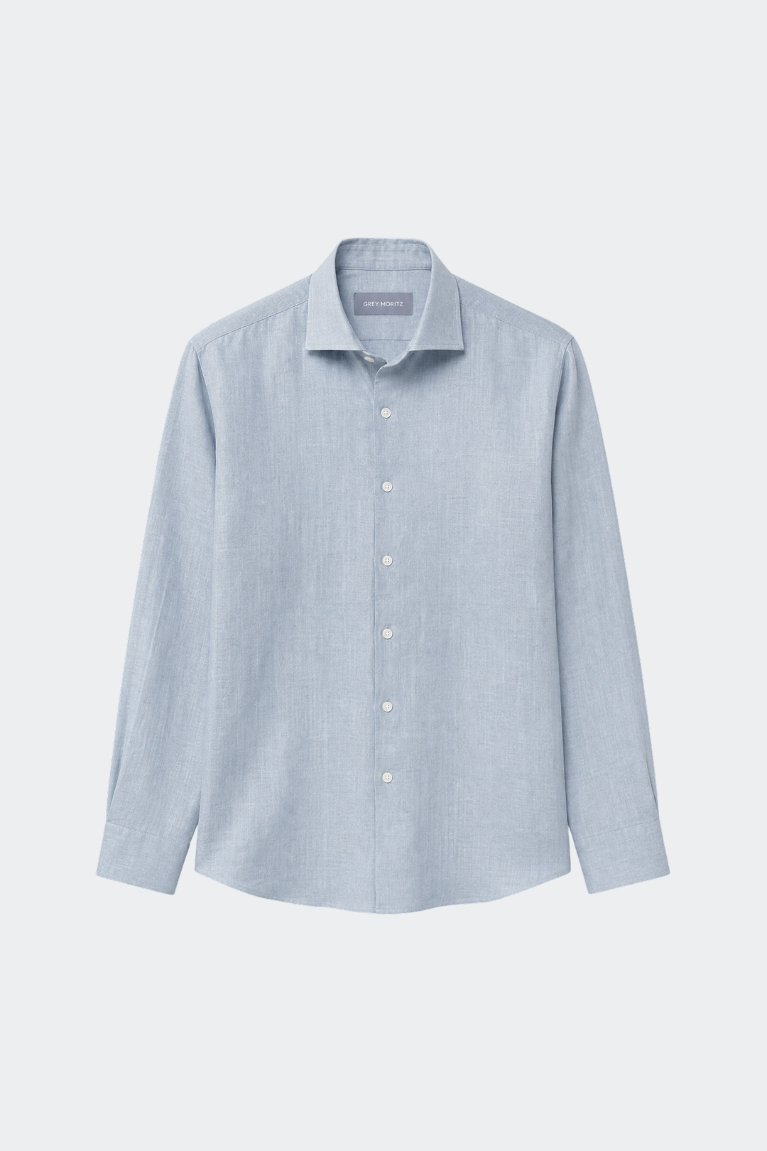 Mens Linen Shirt Spread Collar Relaxed Fit Five Color