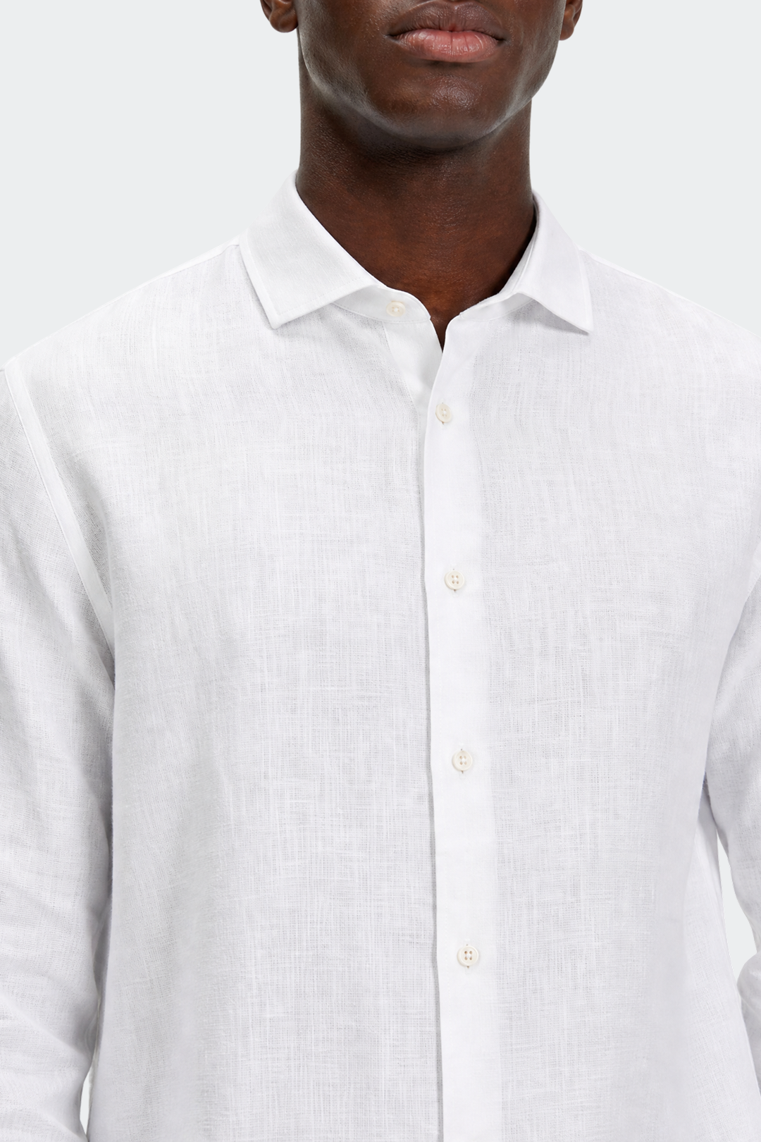 Mens Linen Shirt Spread Collar Relaxed Fit Five Color