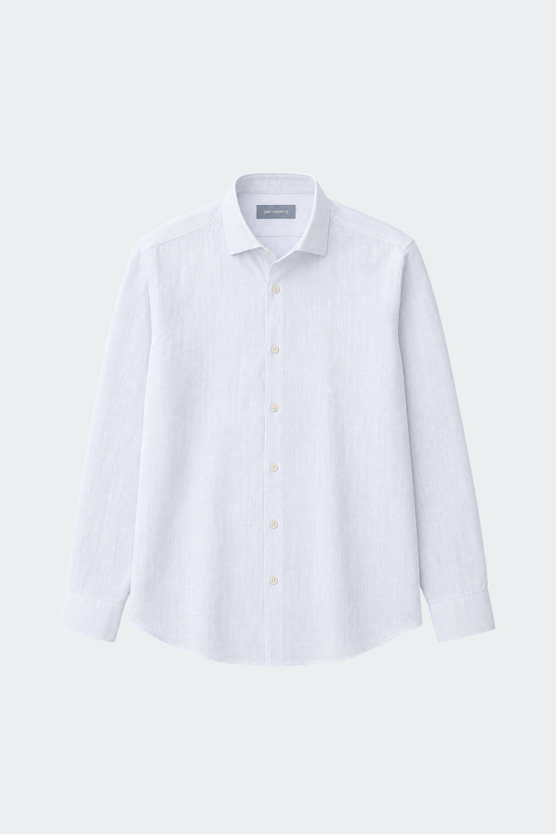 Mens Linen Shirt Spread Collar Relaxed Fit Five Color