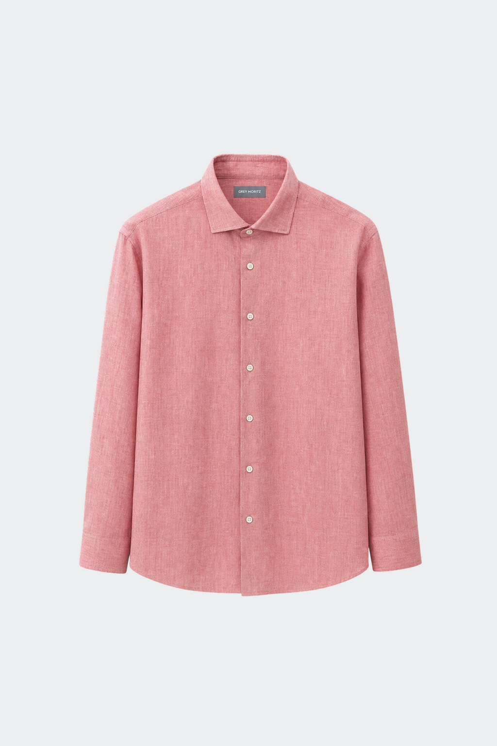 Mens Linen Shirt Spread Collar Relaxed Fit Five Color