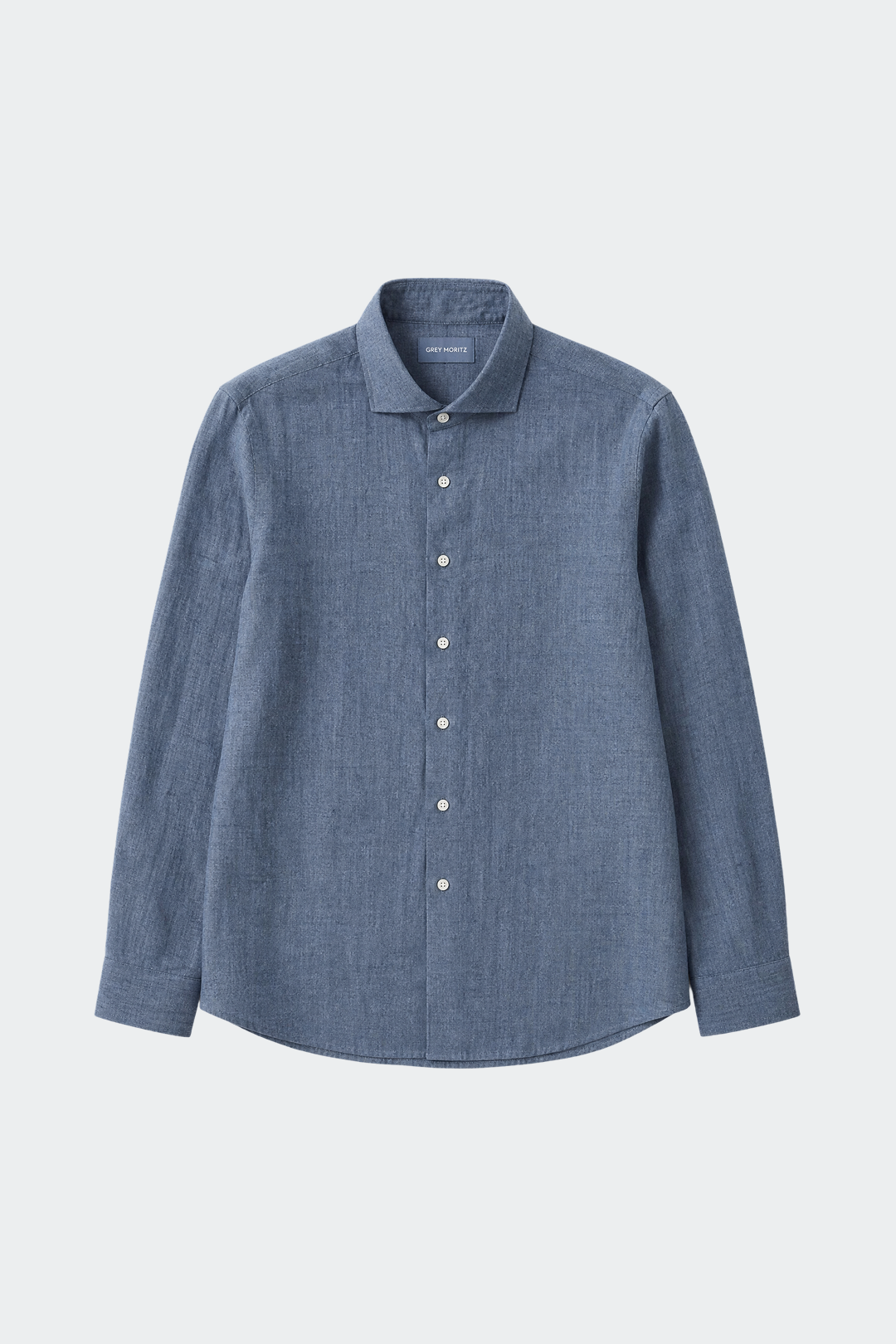 Mens Linen Shirt Spread Collar Relaxed Fit Five Color