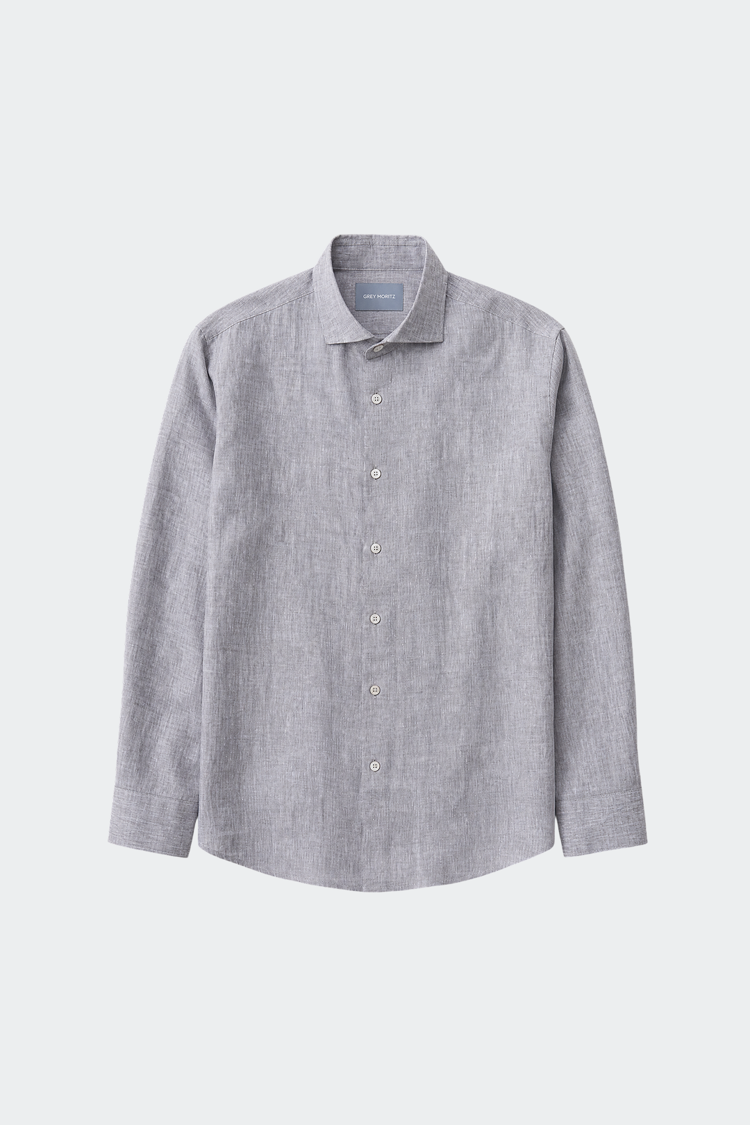 Mens Linen Shirt Spread Collar Relaxed Fit Five Color