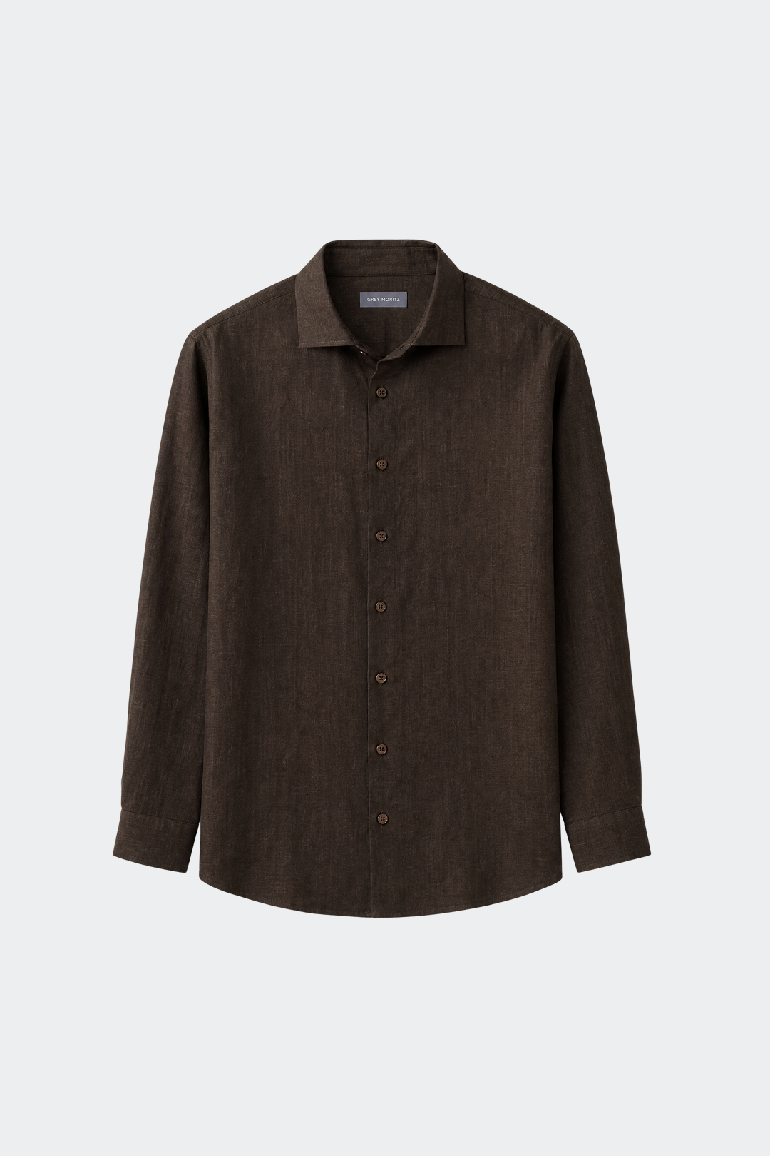 Mens Linen Shirt Spread Collar Relaxed Fit Five Color