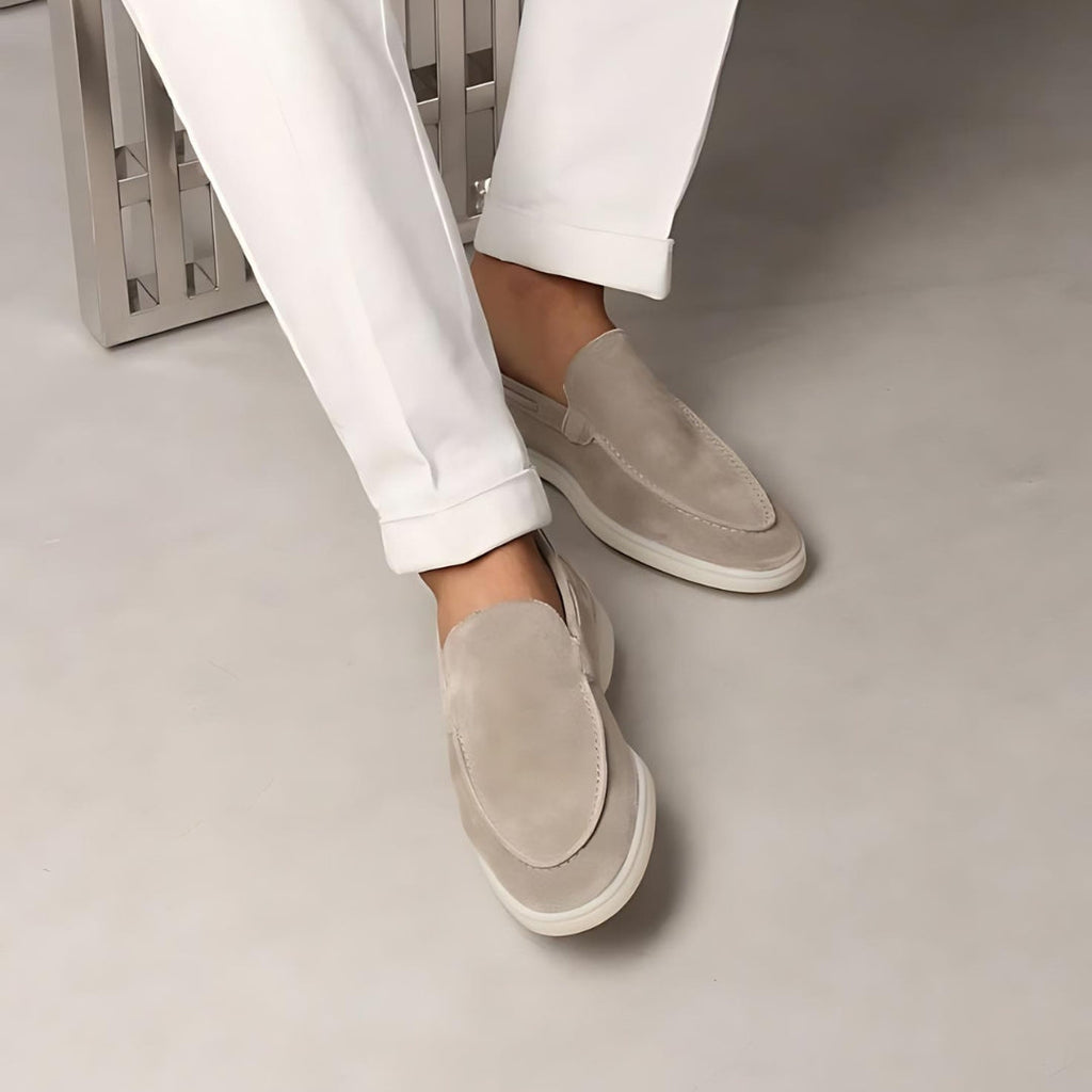 Mens Suede Loafer Round Toe Five Color