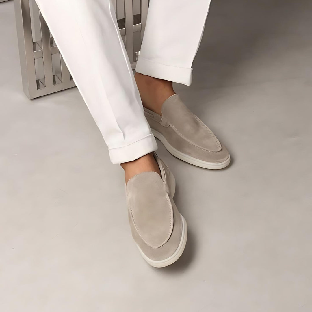 Mens Suede Loafer Round Toe Five Color