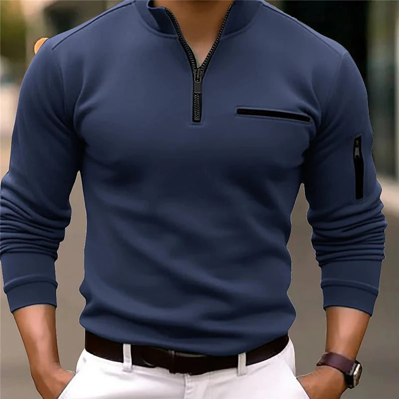 Mens Tailored Polo Quarter Zip
